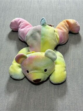 Ty Pastel Tie-Dye Bear Plush - Yellow, Pink, Green, Blue
